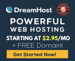Dreamhost Hosting Starting at $2.95MO