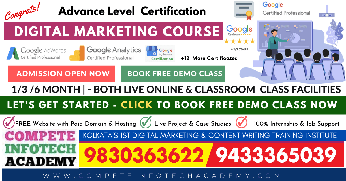 Advance Level Digital Marketing Course in Kolkata for Working professionals