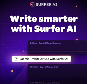 Surfer SEO AI Tools for content generation